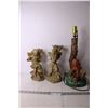 Image 1 : Vintage Dog Lamp Base and Fairy Statues