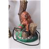 Image 3 : Vintage Dog Lamp Base and Fairy Statues