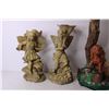 Image 4 : Vintage Dog Lamp Base and Fairy Statues