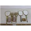 Image 1 : (4) Hair Brush + (3) Handled Mirror