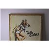 Image 2 : Art of Pinup Girl on Canvas - 16 1/2" x 22 1/2"