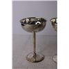 Image 3 : (2) Silver Plated Wine Glasses