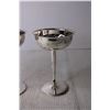 Image 2 : (2) Silver Plated Wine Glasses