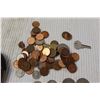Image 3 : Old Pennies, Wallet, Foreign Coins