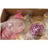 Image 2 : Gold Leaf Brooch, Necklace and Jewelry Beads, Misc. Pink Jewelry Beads, and Sachets