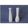 Image 4 : (2) Milk Glass Vases - Milk Glass Divided Dish