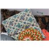 Image 5 : *(5) Cushions - (2) Knitted Throw Blankets - Sleeping Bag