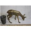 Image 2 : (2) Brass Deer Statues