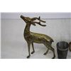 Image 3 : (2) Brass Deer Statues