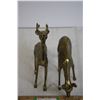 Image 5 : (2) Brass Deer Statues