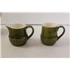 Image 6 : Olive Green Pitcher, Cup, Cream Holder, and Sugar Holder