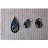 Image 2 : Sterling Silver Stone Pendant and Earrings
