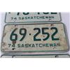 Image 3 : (3) 1974 Saskatchewan License Plates