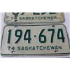 Image 4 : (3) 1974 Saskatchewan License Plates