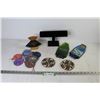 Image 1 : Jewelry Display Holder - Skinning Knife - (2) Drink Cooler Sleeves - Homemade Ornaments - Coasters