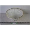 Image 1 : Large Milk Glass Bowl w/Gold Trim