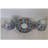 Image 2 : Blue Bird Tea Cups w/One Saucer (Made in Japan)