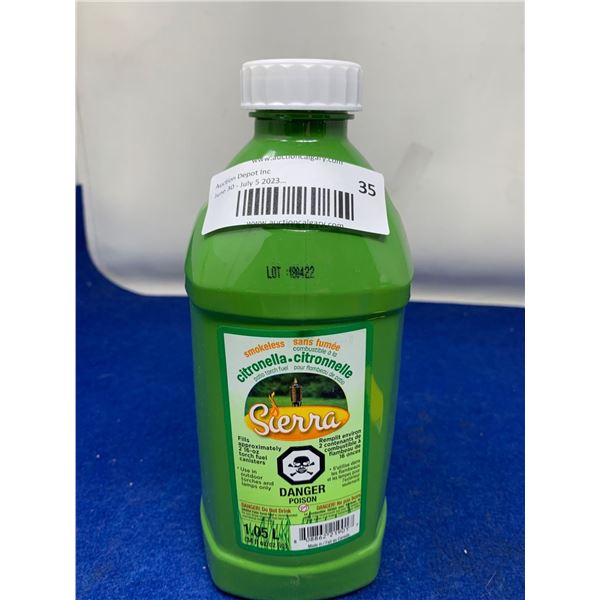 Sierra Smokeless Citronella Patio Torch Fuel (1.05L)