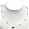 Image 1 : Silver Genuine Gemstones(10ct) Necklace (~Size 0), Suggested Retail Value $240