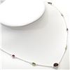 Image 3 : Silver Genuine Gemstones(10ct) Necklace (~Size 0), Suggested Retail Value $240