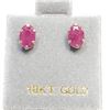 Image 1 : 10K Yellow Gold Ruby(0.6ct) Earrings (~Size 0) (~length 0 inches), Suggested Retail Value $300