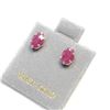 Image 3 : 10K Yellow Gold Ruby(0.6ct) Earrings (~Size 0) (~length 0 inches), Suggested Retail Value $300