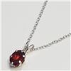 Image 2 : Silver Garnet Necklace (~Size 0) (~length 0 inches), Suggested Retail Value $100