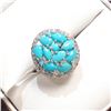 Image 2 : Silver Turquoise Ring (~Size 0) (~length 0 inches), Suggested Retail Value $200