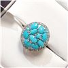 Image 3 : Silver Turquoise Ring (~Size 0) (~length 0 inches), Suggested Retail Value $200