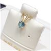 Image 3 : 14K Yellow Gold Blue Topaz(0.28ct) Pendant (~Size 0) (~length 0 inches), Suggested Retail Value $120