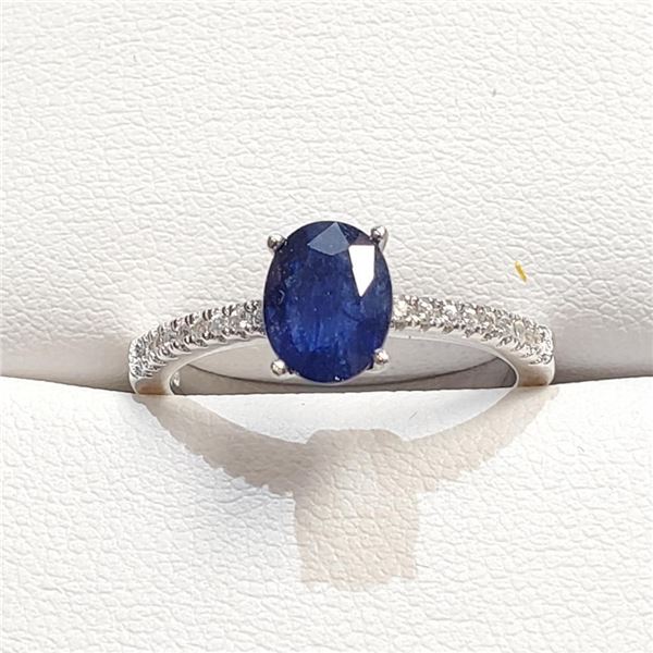 Silver Sapphire(1ct) Ring (~Size 0) (~length 0 inches), Suggested Retail Value $200