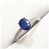 Image 2 : Silver Sapphire(1ct) Ring (~Size 0) (~length 0 inches), Suggested Retail Value $200