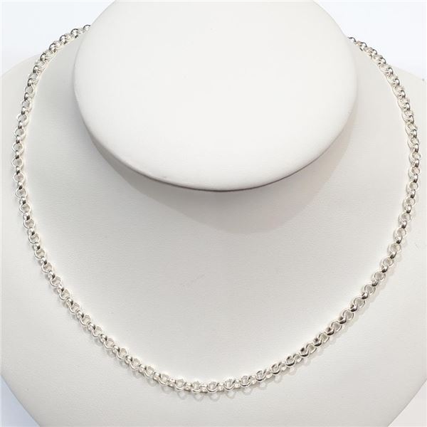 Silver 18" Chain (~Size 0) (~length 0 inches) (~weight 15.29g), Suggested Retail Value $400