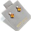 Image 2 : 10K Yellow Gold Citrine(0.44ct) Diamond(0.06ct) Earrings (~Size 0) (~length 0 inches), Suggested Ret