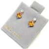 Image 3 : 10K Yellow Gold Citrine(0.44ct) Diamond(0.06ct) Earrings (~Size 0) (~length 0 inches), Suggested Ret