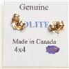 Image 4 : 10K Yellow Gold Iolite Earrings (~Size 0) (~length 0 inches), Suggested Retail Value $240
