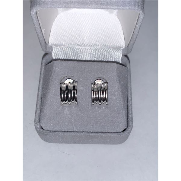 Pair Of Ladies Silver Earrings