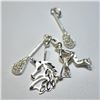 Image 2 : Silver Lot of 4 Assorted Pendants & Charms Suggested Retail Value $40.00