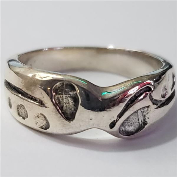 Silver Ring (~Size 5.5)(Ring is resizable for $40) (~length 0inches) (~weight 3.86g), Suggested Reta