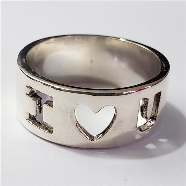 Silver Ring (~Size 7)(Ring is resizable for $40) (~length 0inches) (~weight 5.58g), Suggested Retail
