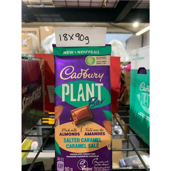 Cadbury plant bar salted caramel 18 x 90g