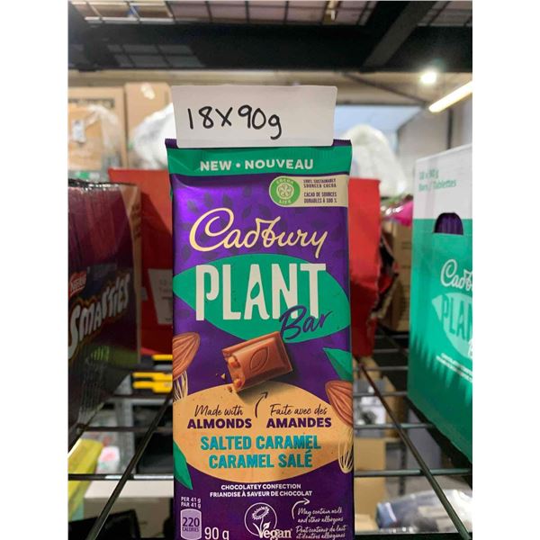 Cadbury plant bar salted caramel 18 x 90g