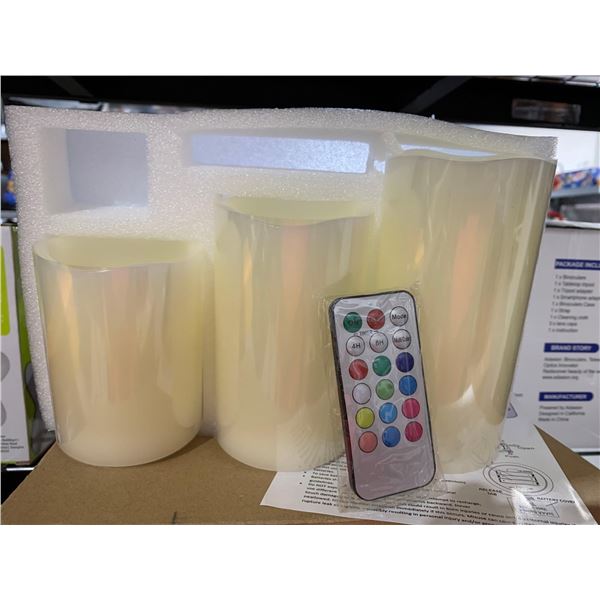 Lot of 3 electric candles