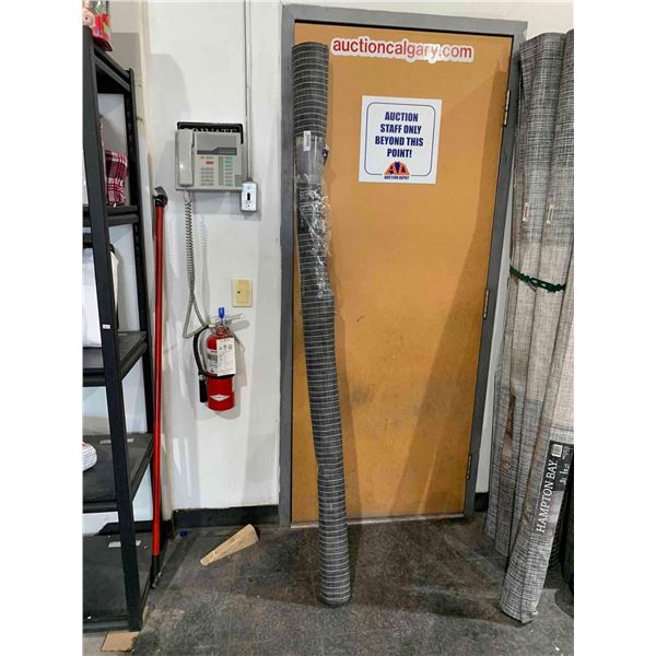 Indoor/outdoor Area Rug 6' x 9' charcoal with white stripes