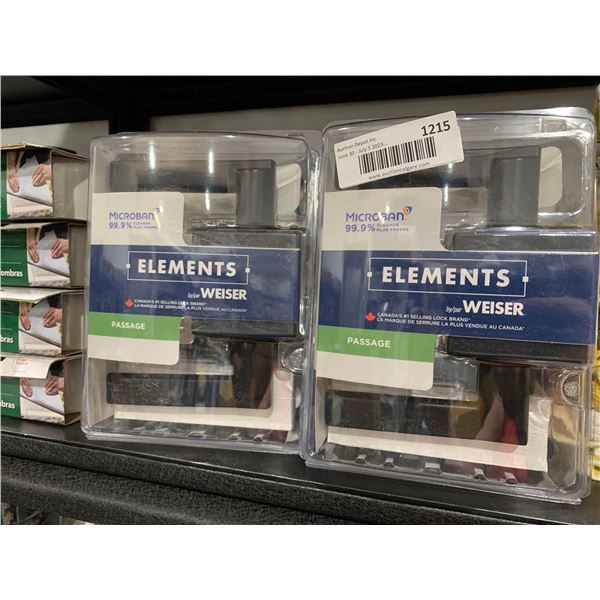 Weiser ELEMENTS Passage door handle- black