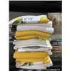 Image 3 : Lot of 14 yellow and white pattern dish towels