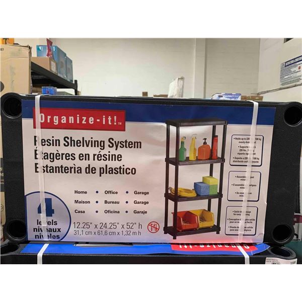 Organize-It! Resin Shelving System 12.25" x 24.25" x 52" H