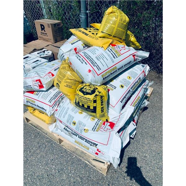 PALLET LOT - Floor Sweep Absorbant & Ice melt
