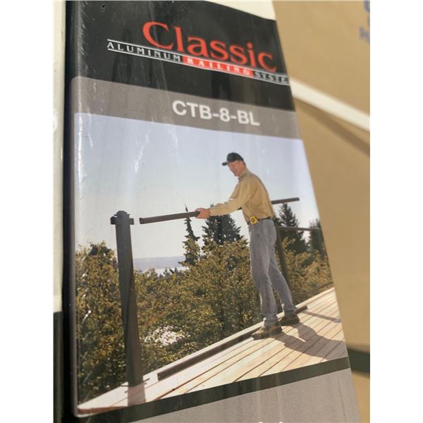 Classic Aluminum Rails Lot of 2 Black 8 ft LOT of 2