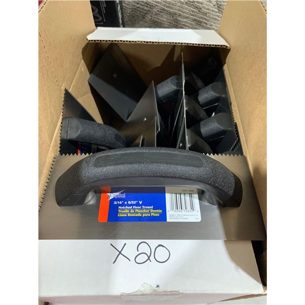 Capitol Notched Floor Trowel 3/16" x 5/32" V